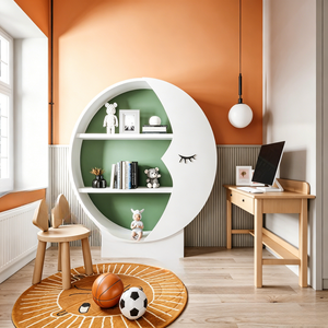 Estantería Combinada de Estilo Moderno BALOM, Estantes Abiertos, Diseño de Armario Cerrado, Luz Ambiental LED, Mueble de Almacenamiento de <span class=keywords><strong>Libros</strong></span> <span class=keywords><strong>para</strong></span> el Hogar - Product Image 6