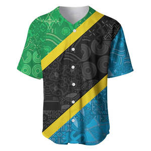 <span class=keywords><strong>Maillot</strong></span> de Baseball personnalisé du jour de l'indépendance de la <span class=keywords><strong>Tanzanie</strong></span> Heri Ya Siku Ya Uhuru motif africain vente en gros chemises de Baseball de la <span class=keywords><strong>Tanzanie</strong></span> - Product Image 3