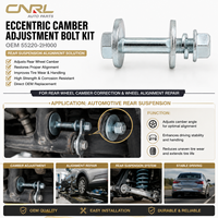 Kit de boulons d'ajustement de la suspension excentrique OEM 55220-2H000 |   Boulon d'alignement de suspension avec grandes rondelles et écrou de blocage