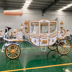 Carruajes Reales Blancos a Precio de Fábrica, Carruaje Eléctrico sin Caballos de Cenicienta, Carruaje Turístico de Princesa - Product Image 6