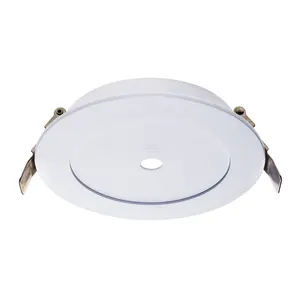 LEDEAST QRS 블랙 화이트 홀 크기 55-120mm 천장 장미 플레이트 벽 sconce 마운트 LED 베이스 150MM 램프 디스크 베이스 천장 캐노피