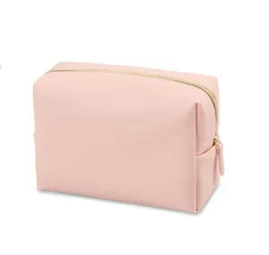 Most Fashionable Eco-Friendly PU Leather <strong>Toiletry</strong> <strong>Bag</strong> for Women Pink &amp; Multiple Colors Zipper Closure with Cartoon Pattern