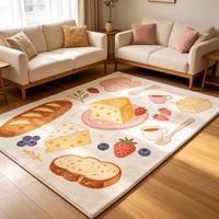 Handgefertigter Woll-/Seidenteppich im Modernen Design für den Wohnbereich, Dicker Flauschiger Teppich für das Wohnzimmer