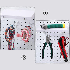 Metal Chrome Plated Black Pegboard Display Hooks Heavy Duty for Workbench Kitchen Garage Storage Organizer Fits 1/8" <strong>Peg</strong> <strong>Board</strong> - Product Image 4