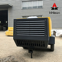 Kompresor Sekrup Portabel Bertenaga Diesel 375CFM 8bar Berpelumas Berpendingin Udara PLC Pertambangan Konstruksi Pompa Tangguh