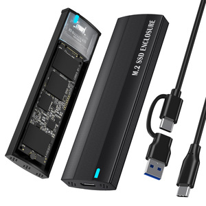 Caja SSD móvil portátil M.<span class=keywords><strong>2</strong></span> NVME NGFF 3,0 10Gbps con caja de aluminio con cable USB tipo C <span class=keywords><strong>2</strong></span> en 1 - Product Image 1