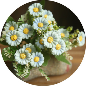 Bouquet de marguerites en soie artificielle, décoration réaliste pour l'intérieur, fleurs pour arche de mariage, accessoires de photographie - Product Image 5