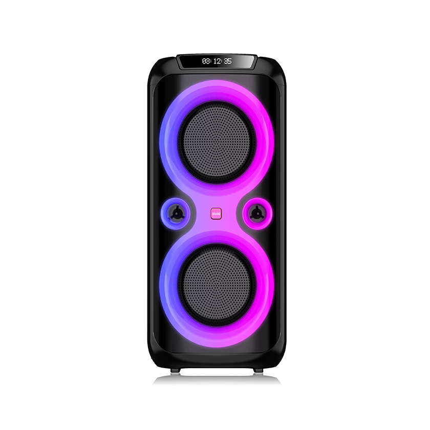 TWS مكبر الصوت اللاسلكي مع مقبض المزدوج 6.5 بوصة قابلة للشحن DJ Boombox مربع صندوق الصوت الصوت حزب رئيس