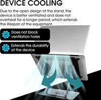 Support d'ordinateur portable en métal pliable et rotatif à 360° avec hauteur réglable, compatible iPad, pour une utilisation saine au bureau