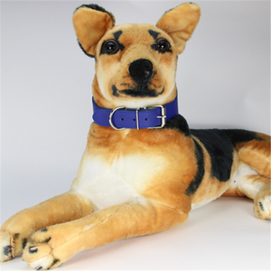 Collare per cani largo collare per cani grande in pelle microfibra nera regolabile all'ingrosso - Product Image 5
