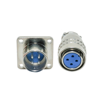 Connecteur industriel aviation à verrouillage rapide en alliage de zinc XS16, prise mâle carrée 2-7 broches et fiche femelle