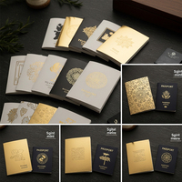 Impression numérique sur mesure de livrets format passeport avec estampage à chaud par l'usine XJY