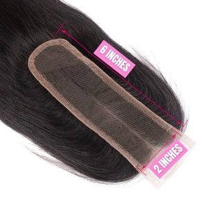 Extensions de cheveux naturels brésiliens naturels à cuticule alignée, ondulation lisse et soyeuse, 2x6 HD - Product Image 2