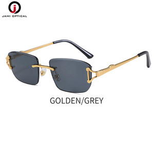 Kính mát không gọng cao cấp <span class=keywords><strong>2025</strong></span>, thiết kế cổ điển, logo tùy chỉnh, gọng kính linh hoạt, chất liệu kim loại dành cho nam - Product Image 6