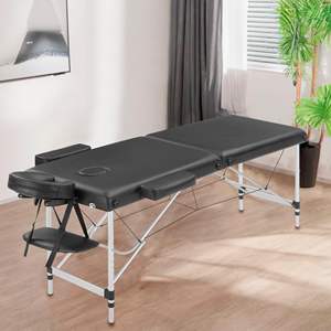 전문가용 휴대용 미용실 스파 마사지 테이블 높이 조절 가능 접이식 2단 속눈썹 마사지 침대 - Product Image 6