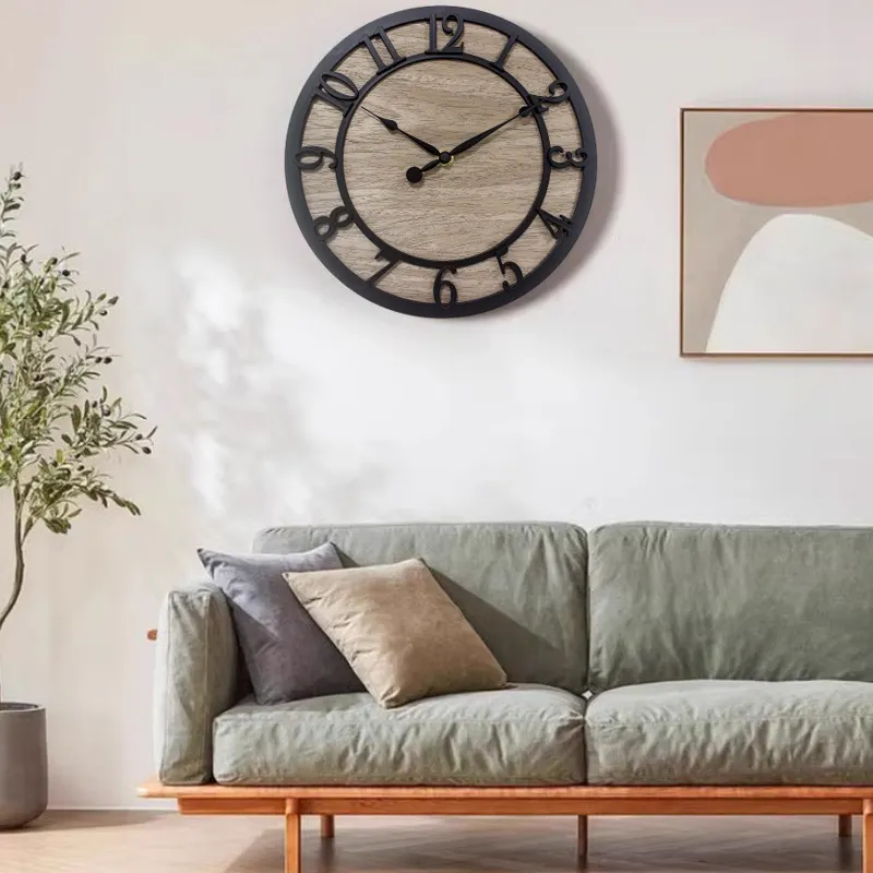 Stile retrò stile industriale antico orologio da parete in plastica decorazione della casa per soggiorno Art Deco Design