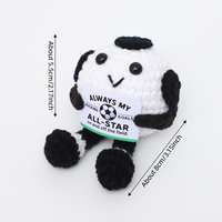 Mini ballon de football ou de basket en crochet, motif animal mignon et amusant, avec cartes de support, design Art Déco, cadeau d'anniversaire pour la décoration intérieure