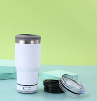 Botol air baja tahan karat terisolasi dinding ganda Tumbler pendingin cangkir mobil musik Travel dengan tutup dan Speaker Bluetooth