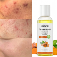 Huile de curcuma biologique pour le visage et le corps, blanchiment naturel, élimination des taches brunes, huile de massage hydratante, éclaircissement de la peau