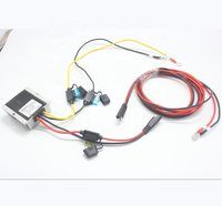 Módulo Aislado de CC a CC con Entrada de 12.8-36V y Salida de 14V 8A, Conjunto de Cable de Cargador Inversor con Fusible de 15A, Anillo SAE/M8, PVC, para Motocicleta/Automóvil