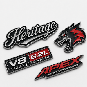 Badge de voiture en plastique ABS chromé 3D avec logo personnalisé, résistant aux intempéries, emblème automobile pour la décoration du coffre du véhicule, <span class=keywords><strong>prix</strong></span> de gros d'usine - Product Image 5