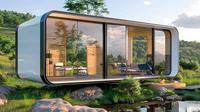 Dernier design de maison capsule préfabriquée à 2 étages, prête à l'emploi, 100% préinstallée en usine avec des matériaux de haute résistance