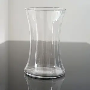 Home Decor Transparant Helder Glas Vaas Voor Bruiloft Centerpieces Cilinder Knop Vazen