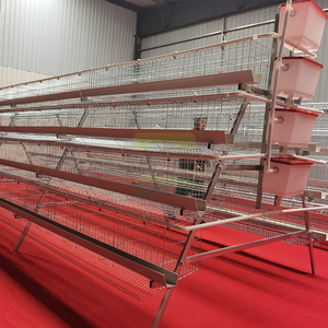 Cage à poules pondeuses à 4 niveaux et 4 portes - Cage à poulets en acier à haute teneur en carbone de type Q235 - Capacité de 32 oiseaux - Équipement d'élevage avicole - Product Image 1