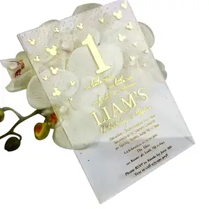 2024 Hot Sale Luxury Acrylic Wedding Invitation With Envelope Luxury Wedding Invitation Card