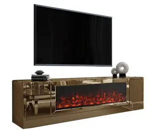 Customize Modern Living Room Home Furniture Wooden Iron Frame Led Tv Stand Living Room Storage Wall Wood Tv Cabinet