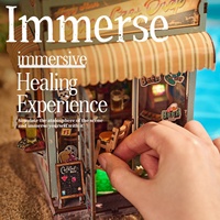 Hamaileon Kits de maisons miniatures en bois à monter soi-même, version Q, décorations réfléchies pour Halloween/Noël, cadeau pour adultes/adolescents