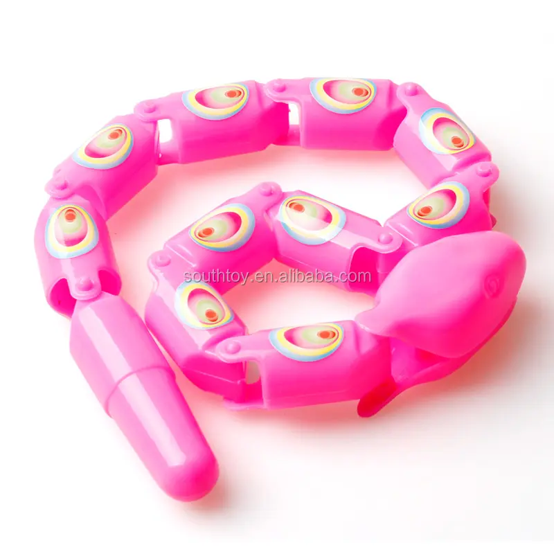 Çeşitli renk eklemli Wiggly plastik yılanlar