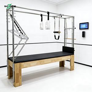 Máquina de Yoga Cadillac Reformer Profesional Personalizada SAERDE, Madera Resistente SED-LB7 2325x815x365mm, Para Todas las Estaciones - Product Image 1