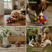 Balle à renifler pour chien en polaire TPR, jouet creux à alimentation lente, distributeur de friandises, résistant aux morsures, non toxique, conforme REACH