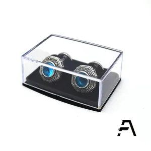 Cufflinks With Box Africa Hot Selling Wholesale Price Plastic Cufflink Box With Custom Logo