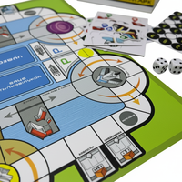 Jeu de société et de table personnalisé Taxi Park avec stratégie économique urbaine, carte de ville en carton gris et jetons de véhicules pour enfants et jeux en famille