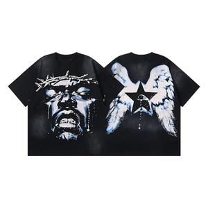 Camisetas de Verano Casuales de Manga Corta para Hombre, de Algodón Puro, con Estampado de la Serie Hell and Star NFC, de Alta Calidad y a la Moda - Product Image 1