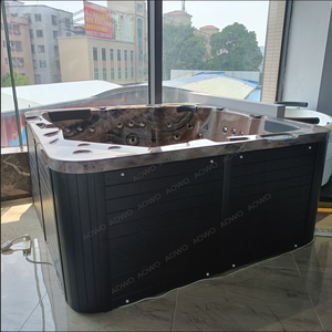 Jacuzzi Exterior AOWO para 5 Personas con Sistema Balboa y Cubierta, Bañera de Hidromasaje, Spa, Estilo Similar al Mona Lisa - Product Image 6