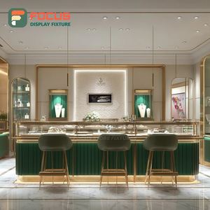 Luxury Custom Jewelry Retail Fixtures Manufacturer Metal Frame Mall Counter Display Cabinet - Product Image 4