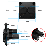 Integrierte Starlink Mini-Wandsteckdose mit zwei Anschlüssen, DC-Stromversorgung & RJ45-Daten-Hybridanschluss, wasserdicht, zur Paneelmontage für Wohnmobile, Boote, Camper