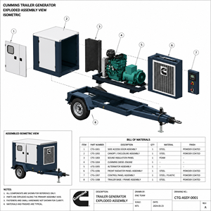 Generador Diésel de Alto Rendimiento de 50kVA con Motor Cummins, Weichai, Yuchai o Isuzu para Obras de Construcción - Product Image 1