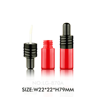 Botella cilíndrica de plástico de alta calidad de 8 ml para lápiz labial/brillo labial - Tapa de rosca personalizable con impresión UV/brillante - Diámetro de 22 mm - Cosmético