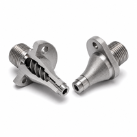 Buse de micro-mélange en acier inoxydable 316L à canaux internes hélicoïdaux, géométrie intégrée, pièces métalliques personnalisées pour impression 3D