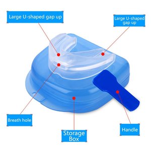 Protector bucal de silicona ajustable de marca privada para ronquidos, muestra gratuita, protector bucal personalizado para <span class=keywords><strong>dormir</strong></span> con estuche. - Product Image 6