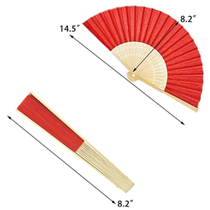 Vente chaude 2021 : Éventails de mariage en papier et bambou de 21 cm, parfaits pour les mariages, les promotions et les cadeaux - Product Image 3