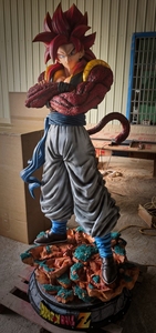 Statue Dragon Ball GT 1:1 grandeur nature sur mesure <span class=keywords><strong>Super</strong></span> <span class=keywords><strong>Saiyan</strong></span> 4 <span class=keywords><strong>Gogeta</strong></span> avec base en roche, <span class=keywords><strong>figurine</strong></span> d'anime de collection - Product Image 3