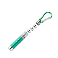 Senter LED Mini EDC 3-in-1, Lampu Laser + Detektor Uang UV, Senter Dengan Carabiner Grosir Logo Kustom