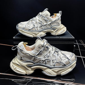 <span class=keywords><strong>Chaussures</strong></span> décontractées polyvalentes pour hommes Paris Dad Shoes 2026, respirantes en maille, à lacets, à semelle épaisse, style vintage vieilli, pour l'<span class=keywords><strong>été</strong></span> - Product Image 1