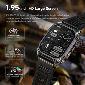 Montre connectée DS8 avec surveillance de la pression artérielle, batterie 300 mAh, étanchéité IP67, rappel d'hydratation et assistant vocal - Product Image 4