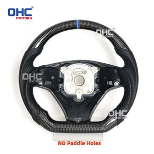 Volant en fibre de carbone véritable en stock local aux États-Unis pour <span class=keywords><strong>BMW</strong></span> E90 E92 E93 M3 328i 335i <span class=keywords><strong>135i</strong></span> manuel sans trous pour palettes de changement de vitesse OHC - Product Image 2